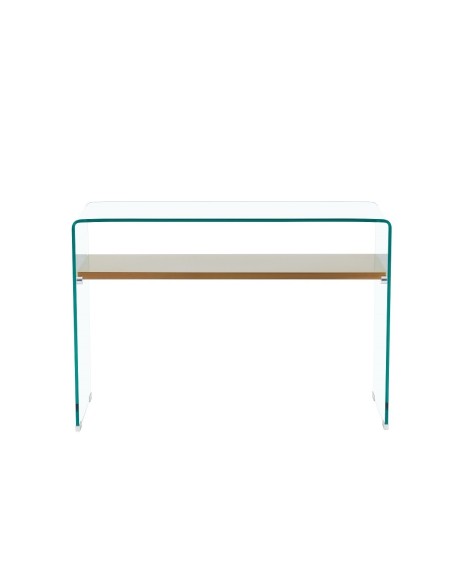 Consola POITIERS, estante, cristal,  110 x 40 cms