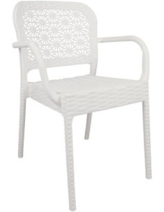Sillón LATOJA, apilable, polipropileno blanco 2