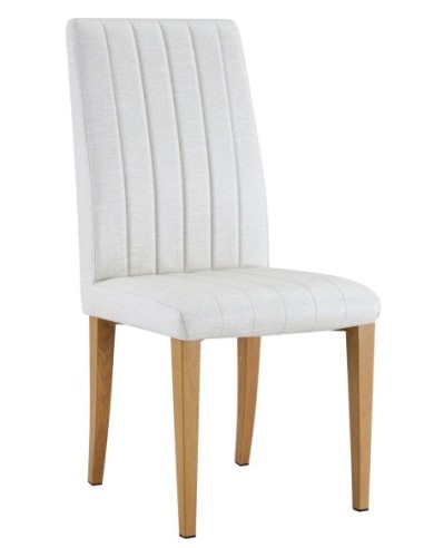 Silla GENOVA, patas metálicas, tapizado similpiel imitación tejido