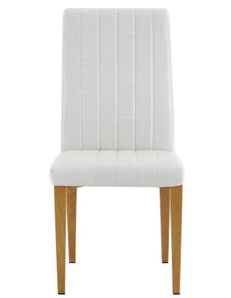 Silla GENOVA, patas metálicas, tapizado similpiel imitación tejido