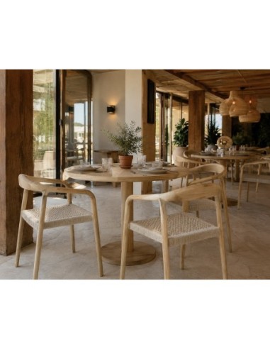 Sillón BALCANES, madera de haya, natural, asiento de cuerda natural