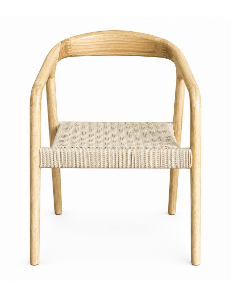 Sillón BALCANES, madera de haya, natural, asiento de cuerda natural