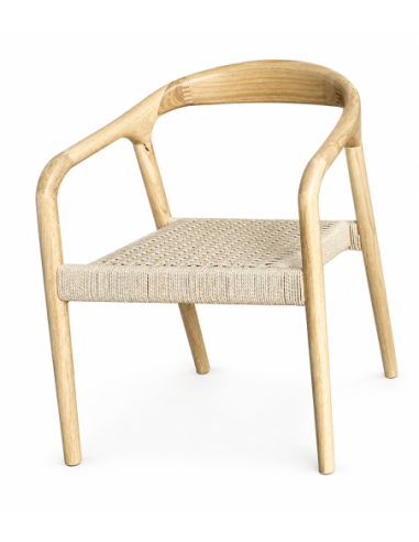 Sillón BALCANES, madera de haya, natural, asiento de cuerda natural