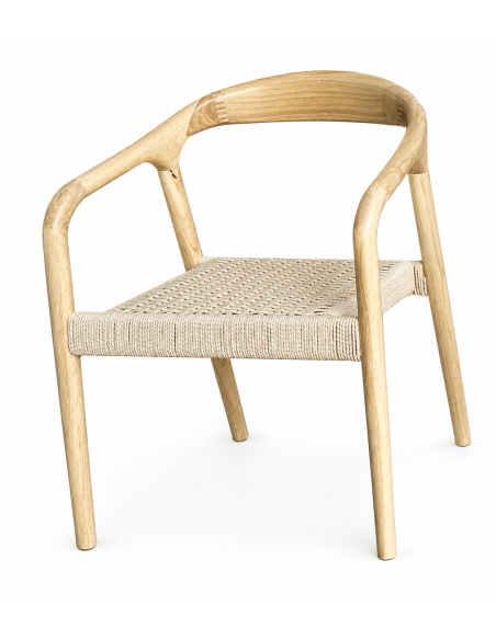 Sillón BALCANES, madera de haya, natural, asiento de cuerda natural
