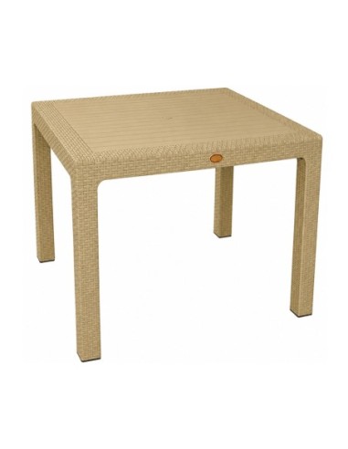 Mesa MIJAS, polipropileno moka, 90 x 90 cms