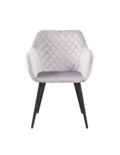 Sillón ROLANDO, metal, tapizado velvet 13 gris claro 2