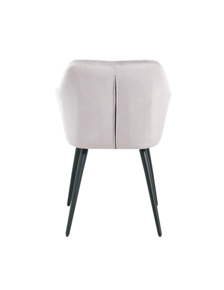 Sillón ROLANDO, metal, tapizado velvet 13 gris claro