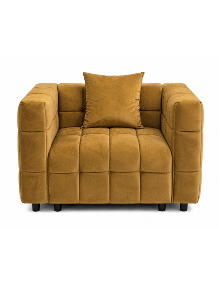 Sillón LORING, tejido velvet camel 34