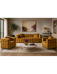 Sillón LORING, tejido velvet camel 34 2