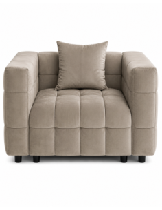 Sillón LORING, tejido velvet gris claro 25