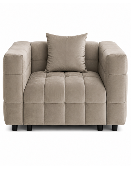 Sillón LORING, tejido velvet gris claro 25