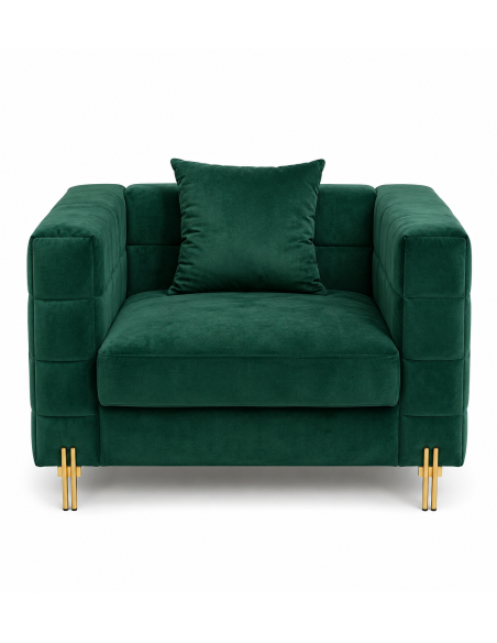 Sillón LARIOS, tejido velvet verde oscuro 42