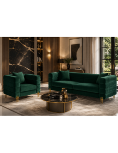 Sillón LARIOS, tejido velvet verde oscuro 42 2