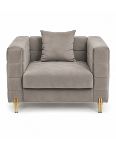 Sillón LARIOS, tejido velvet gris claro 25