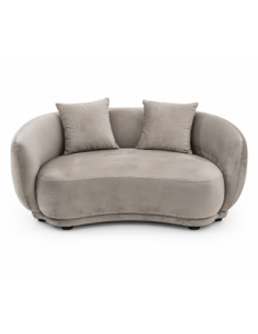 Sofá Rachel, 2 plazas, tejido velvet gris claro 25