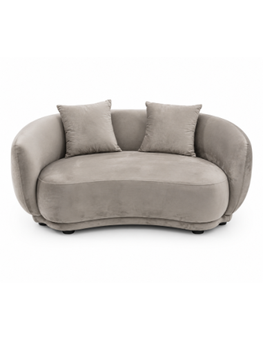 Sofá Rachel, 2 plazas, tejido velvet gris claro 25
