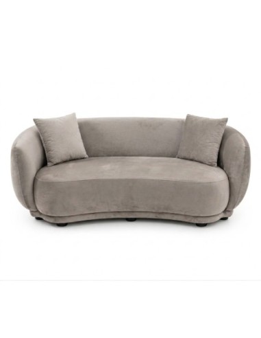 Sofá Rachel, 3 plazas, tejido velvet gris claro 25