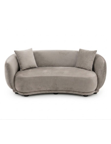 Sofá Rachel, 3 plazas, tejido velvet gris claro 25