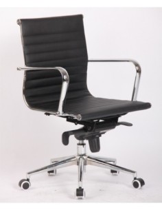 Sillón de oficina JOWY NEW, giratorio, similpiel negra