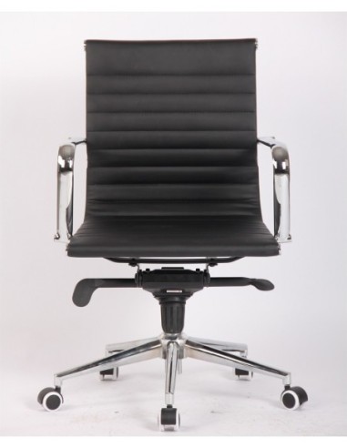 Sillón de oficina JOWY NEW, giratorio, similpiel negra