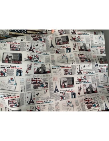 Detalle del estampado del cojín de la silla