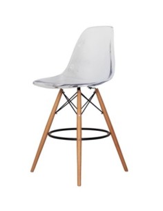 Taburete STAR, madera, carcasa transparente