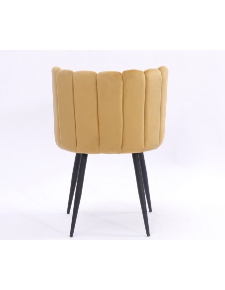 Silla RAMSÉS, metal, tapizado velvet amarillo
