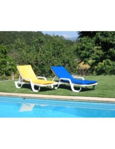 Colchón para tumbona EKKO, tapizado azul 2