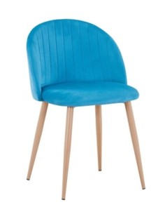 Silla VELVET NEW, patas metálicas, terciopelo turquesa 59