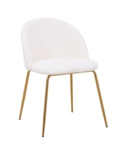 Silla TEDDY, patas doradas, tapizado lana