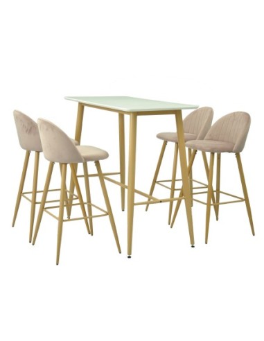 Mesa GOBBI, alta, metal, blanca, 120 x 60 cms