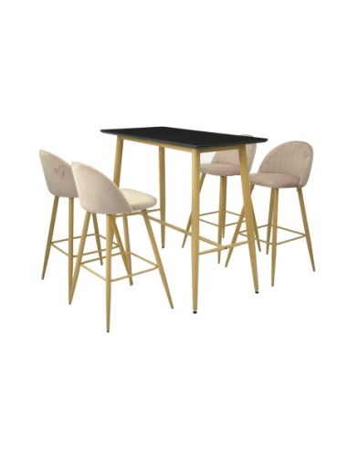 Mesa GOBBI, alta, metal, negra, 120 x 60 cms