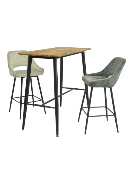 Mesa NITRA, alta, metal, tapa DM 6064 vintage, 120 x 60 cms