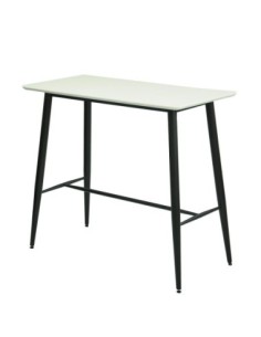 Mesa NITRA, alta, metal, tapa blanca, 120 x 60 cms