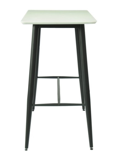 Mesa NITRA, alta, metal, tapa blanca, 120 x 60 cms