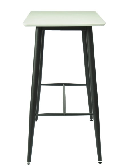 Mesa NITRA, alta, metal, tapa blanca, 120 x 60 cms